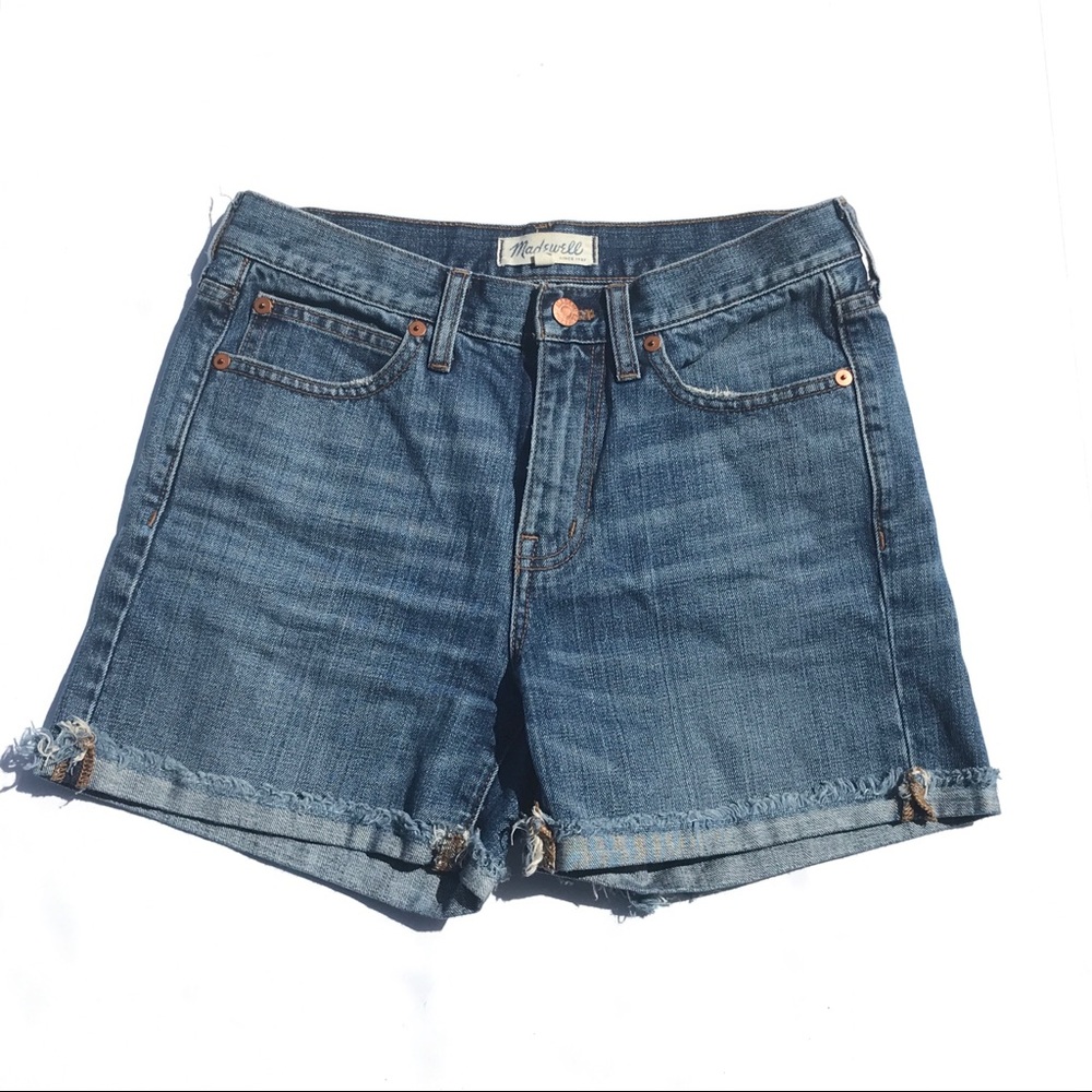 Madewell Classic Medium Wash Denim Boy shorts